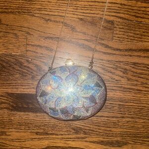 EUC Judith Leiber Iridescent Round Crossbody Bag